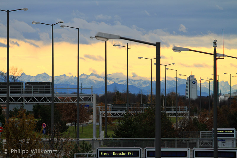 Föhnstimmung an der Allianz Arena