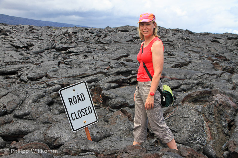Lava als Verkehrsbehinderung