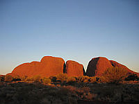 Kata Tjuta beim Sonnenuntergang
